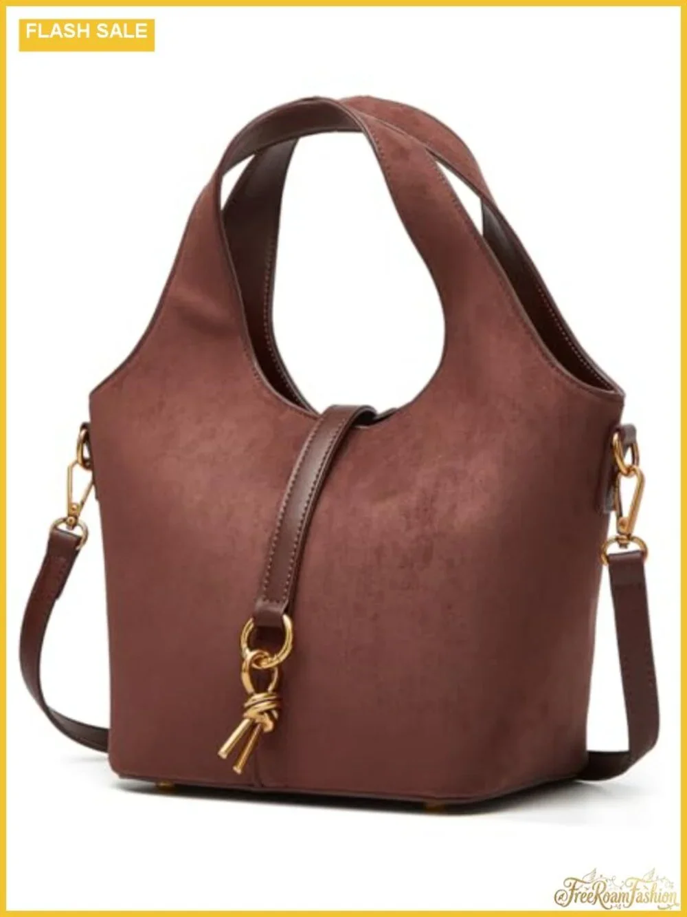 Women Bucket Bag PU Leather Hobo Shoulder Crossbody Tote Handbag